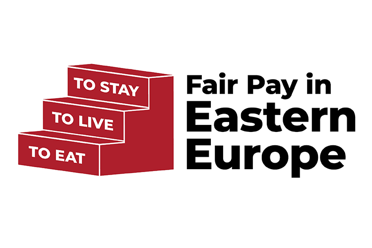 Logo: Fair pay in Eastern Europe: to eat, to live, to stay